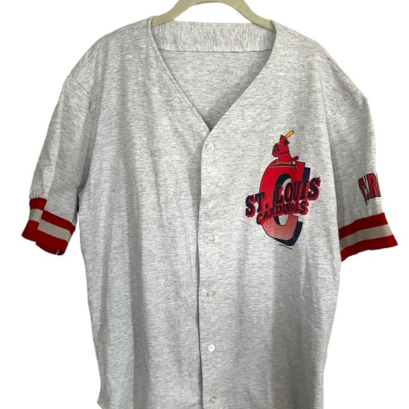 Vintage 1992 St. Louis Cardinals MLB Button Up Baseball Jersey - Picture 5 of 6